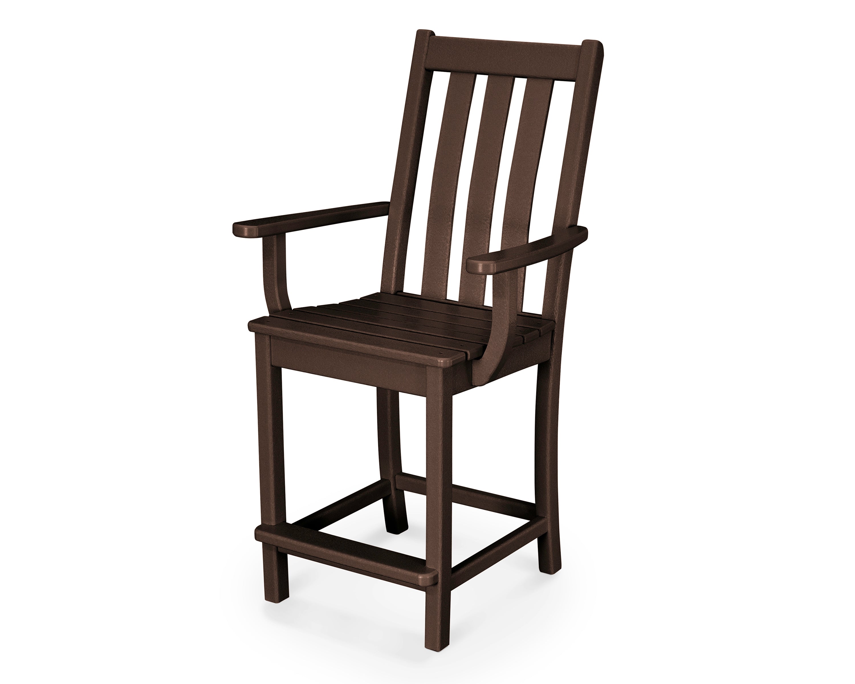 POLYWOOD® Vineyard Counter Arm Chair in Mahogany