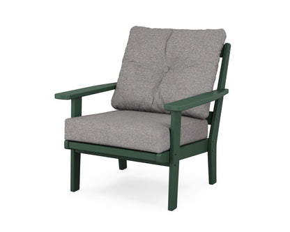 POLYWOOD® Prairie Deep Seating Chair in Green / Grey Mist
