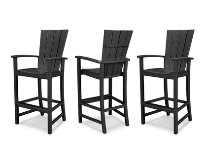 POLYWOOD® Quattro 3-Piece Bar Set in Black