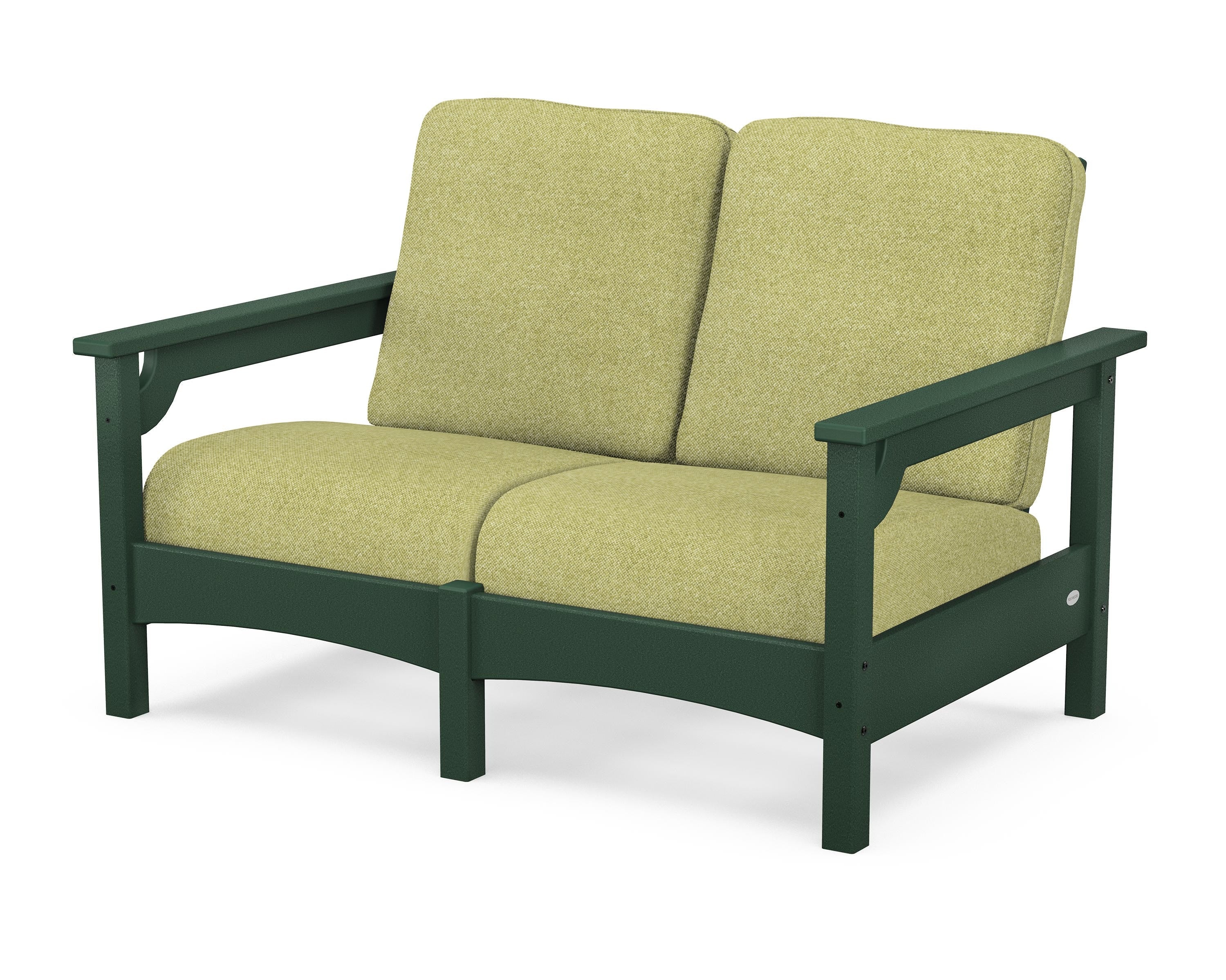 POLYWOOD® Club Loveseat in Green / Chartreuse Boucle