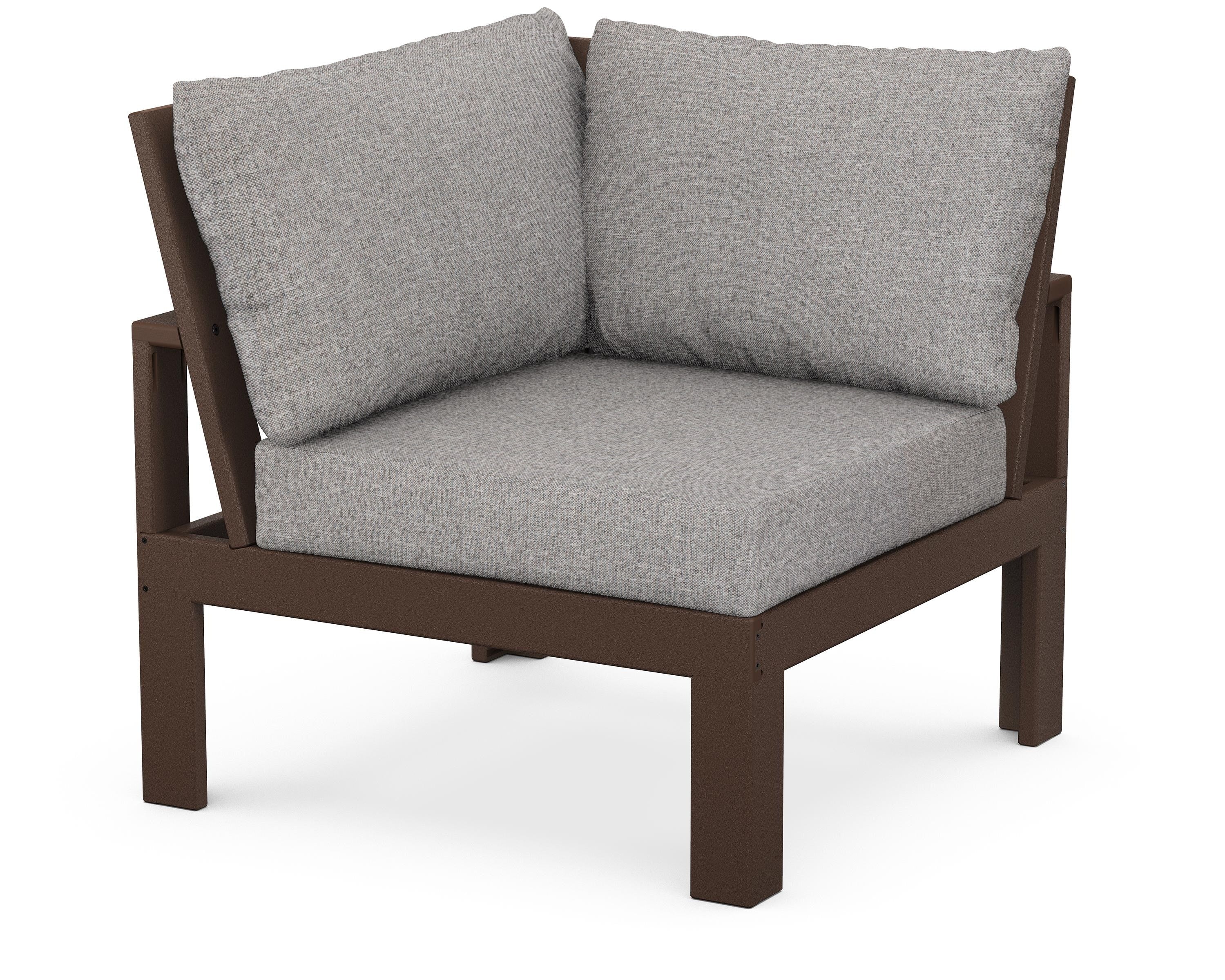 Unbranded Modular Corner Chair in Mahogany / Grey Mist