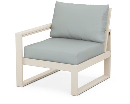 POLYWOOD® EDGE Modular Left Arm Chair in Sand / Spa