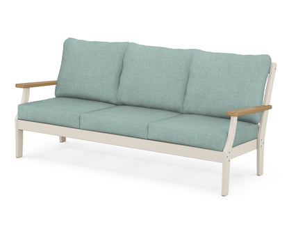 POLYWOOD® Braxton Deep Seating Sofa in Sand / Natural / Glacier Spa