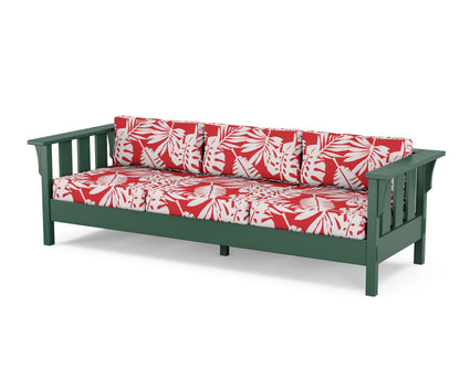 Martha Stewart by POLYWOOD® Acadia Deep Seating Sofa in Green / Leaf Crimson
