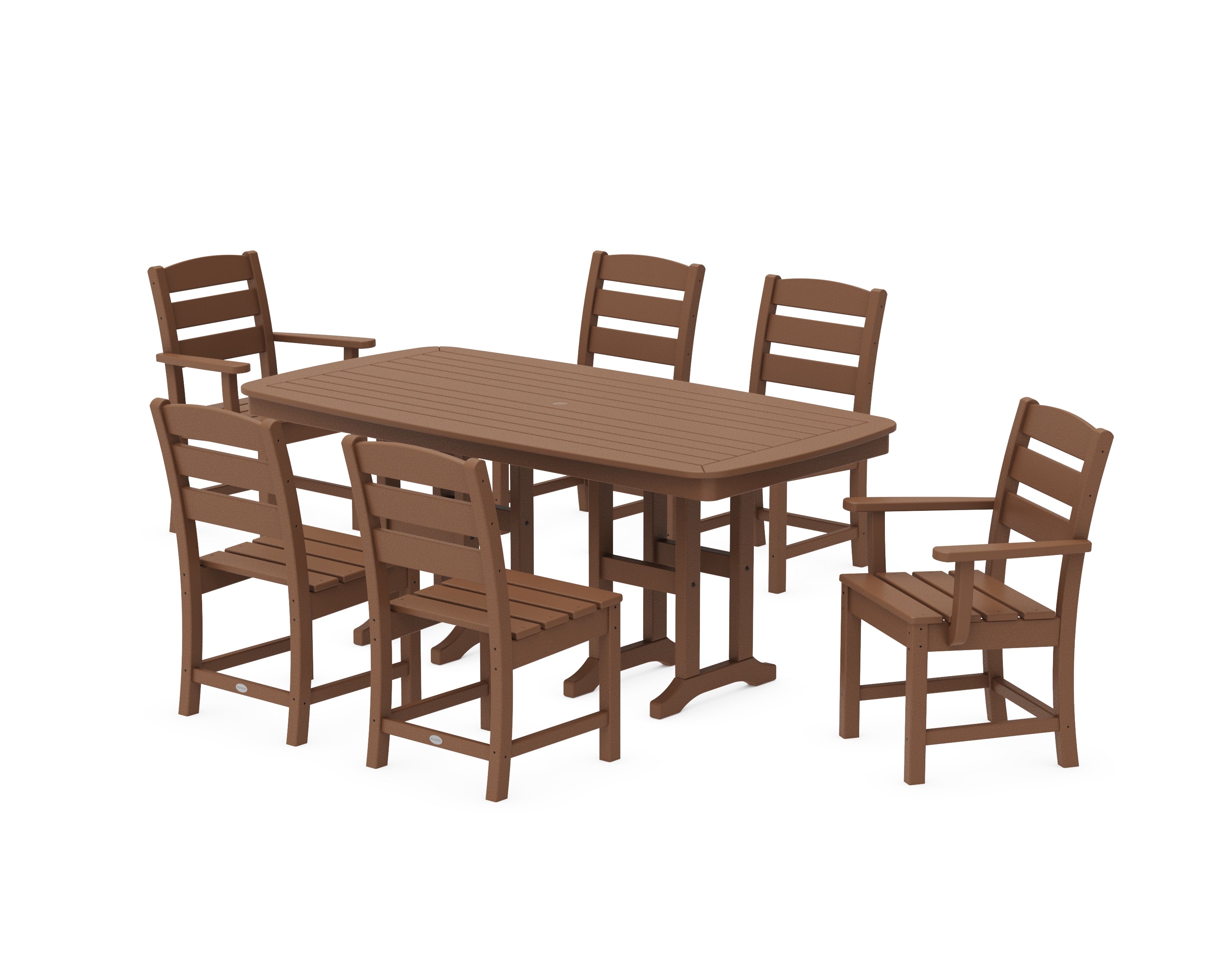 POLYWOOD® Lakeside 7-Piece Dining Set in Teak