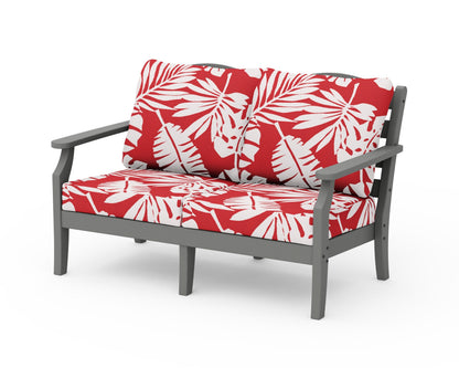 Draper James™ by  POLYWOOD® Savannah Deep Seating Loveseat in Slate Grey / Leaf Crimson