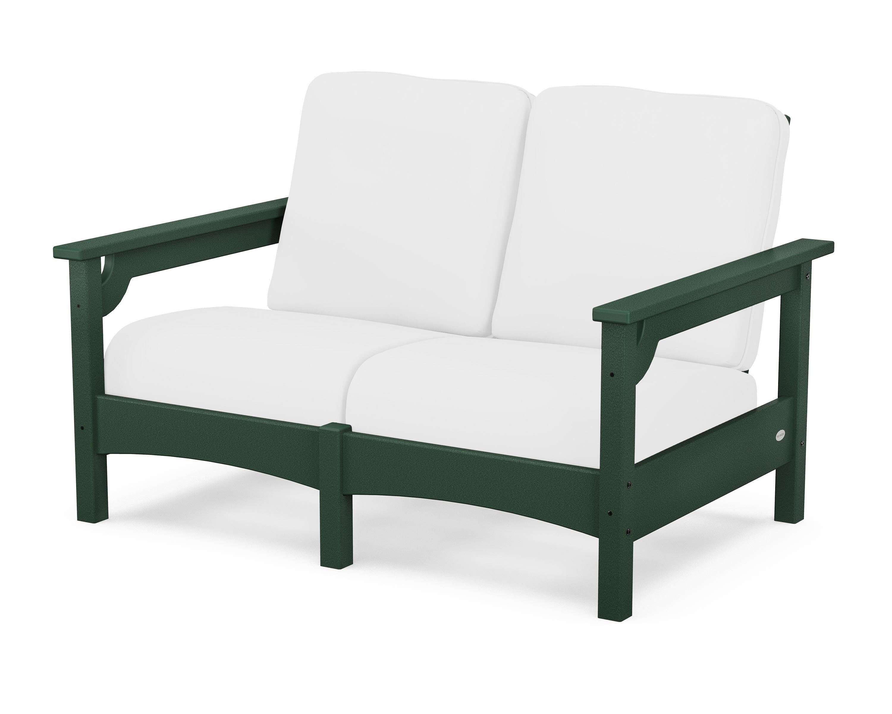 POLYWOOD® Club Loveseat in Green / Natural