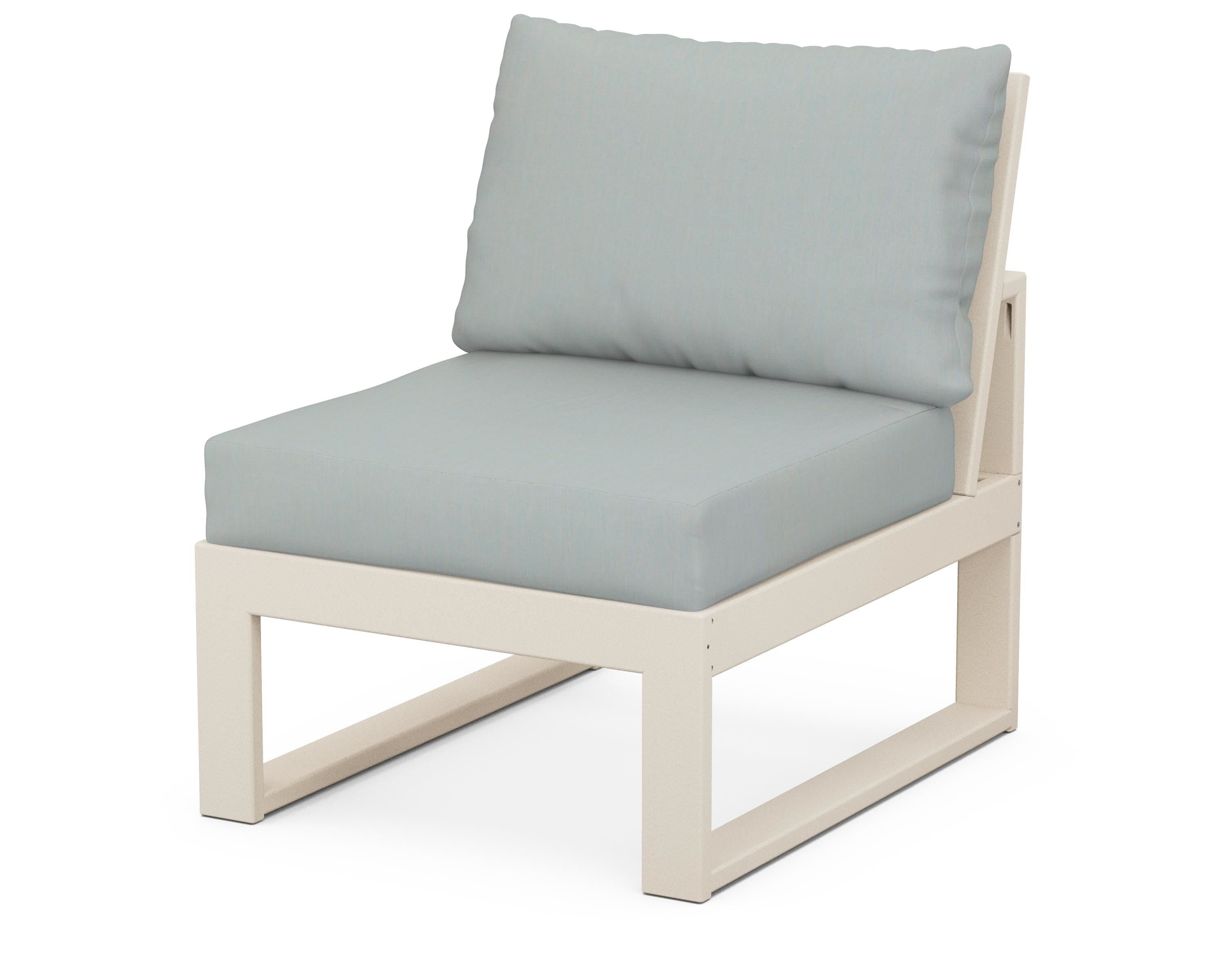 Unbranded Modular Armless Chair in Sand / Spa