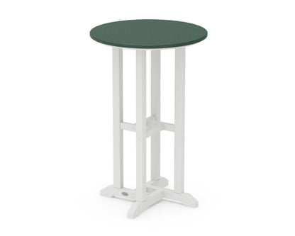 POLYWOOD® Contempo 24" Round Counter Table in White / Green