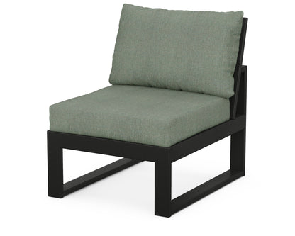 Unbranded Modular Armless Chair in Black / Cast Sage