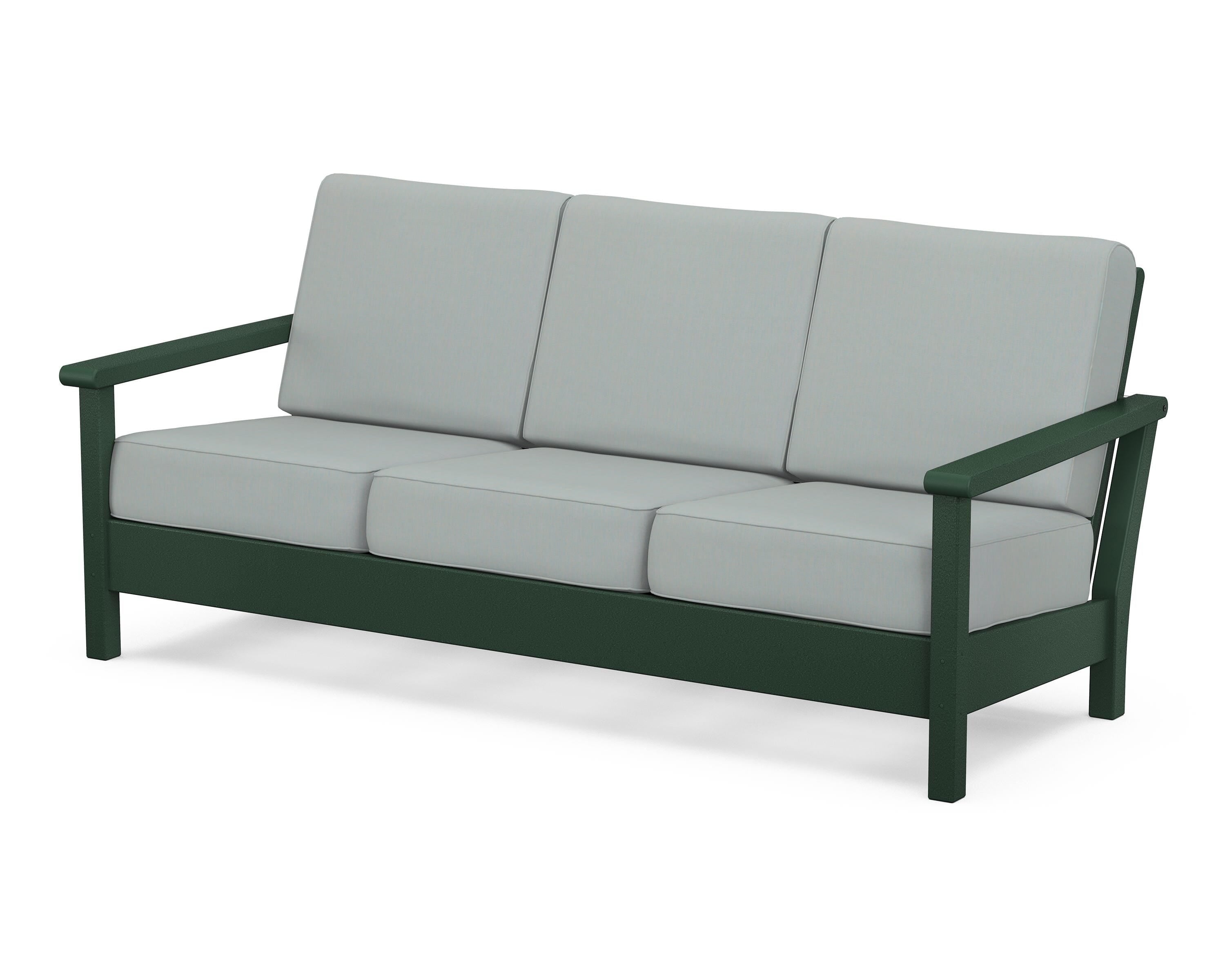 POLYWOOD® Harbour Deep Seating Sofa in Green / Spa