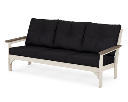 POLYWOOD® Vineyard Deep Seating Sofa in Sand / Kona / Midnight Linen