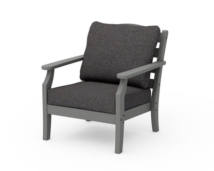 Draper James™ by  POLYWOOD® Savannah Deep Seating Chair in Slate Grey / Ash Charcoal