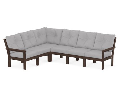 POLYWOOD® Vineyard 6-Piece Sectional in Mahogany / Granite