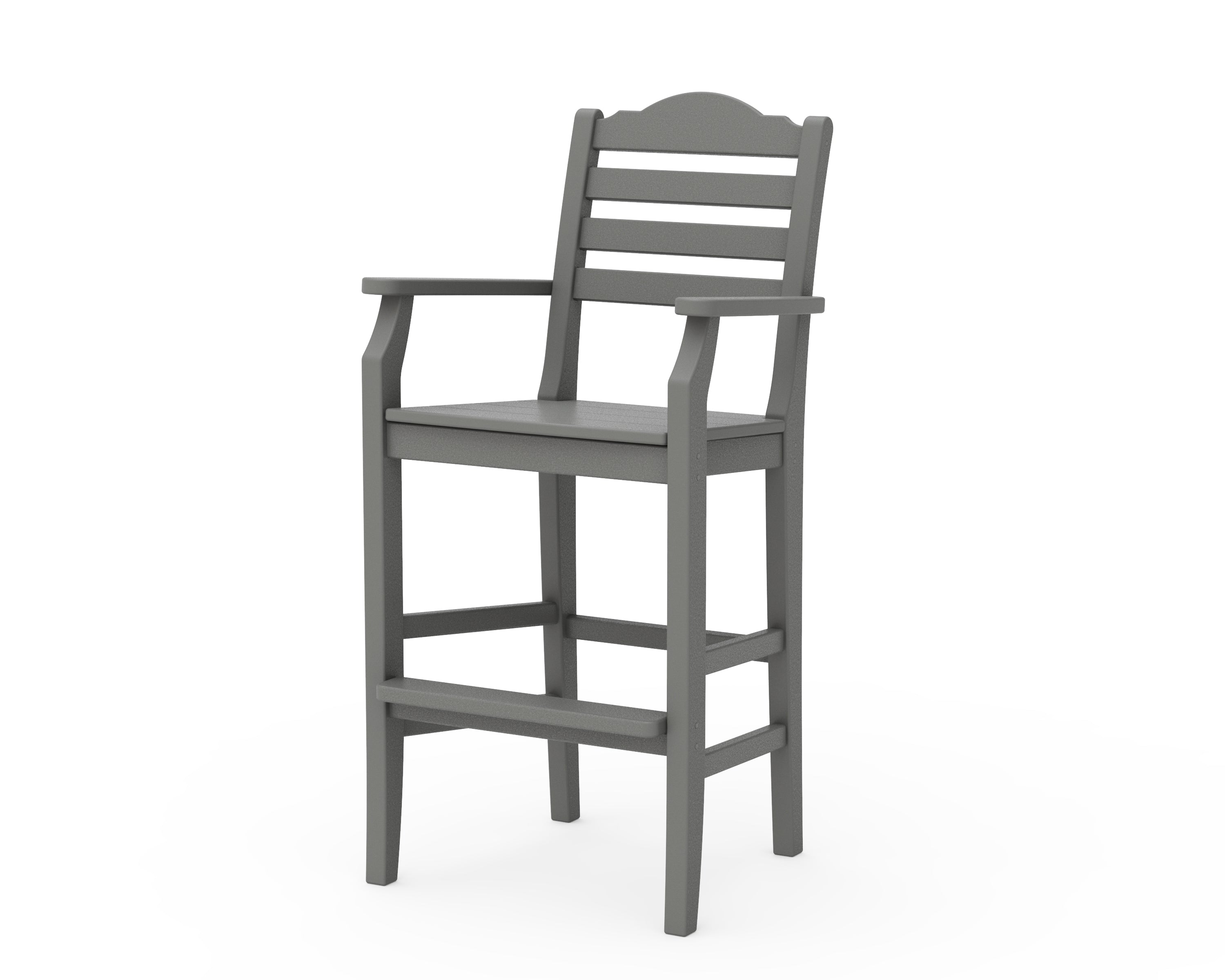 Draper James™ by  POLYWOOD® Savannah Bar Arm Chair in Slate Grey
