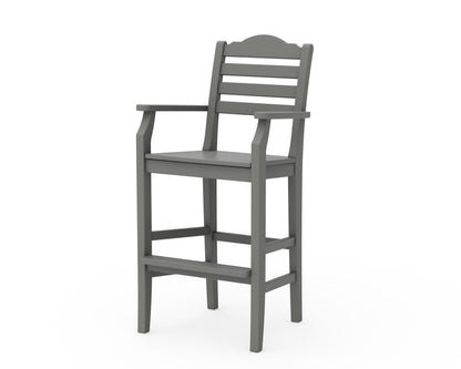 Draper James™ by  POLYWOOD® Savannah Bar Arm Chair in Slate Grey