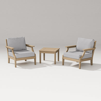 PW Designer Series Estate 3-Piece Lounge Chair Set in Vintage Sahara / Granite