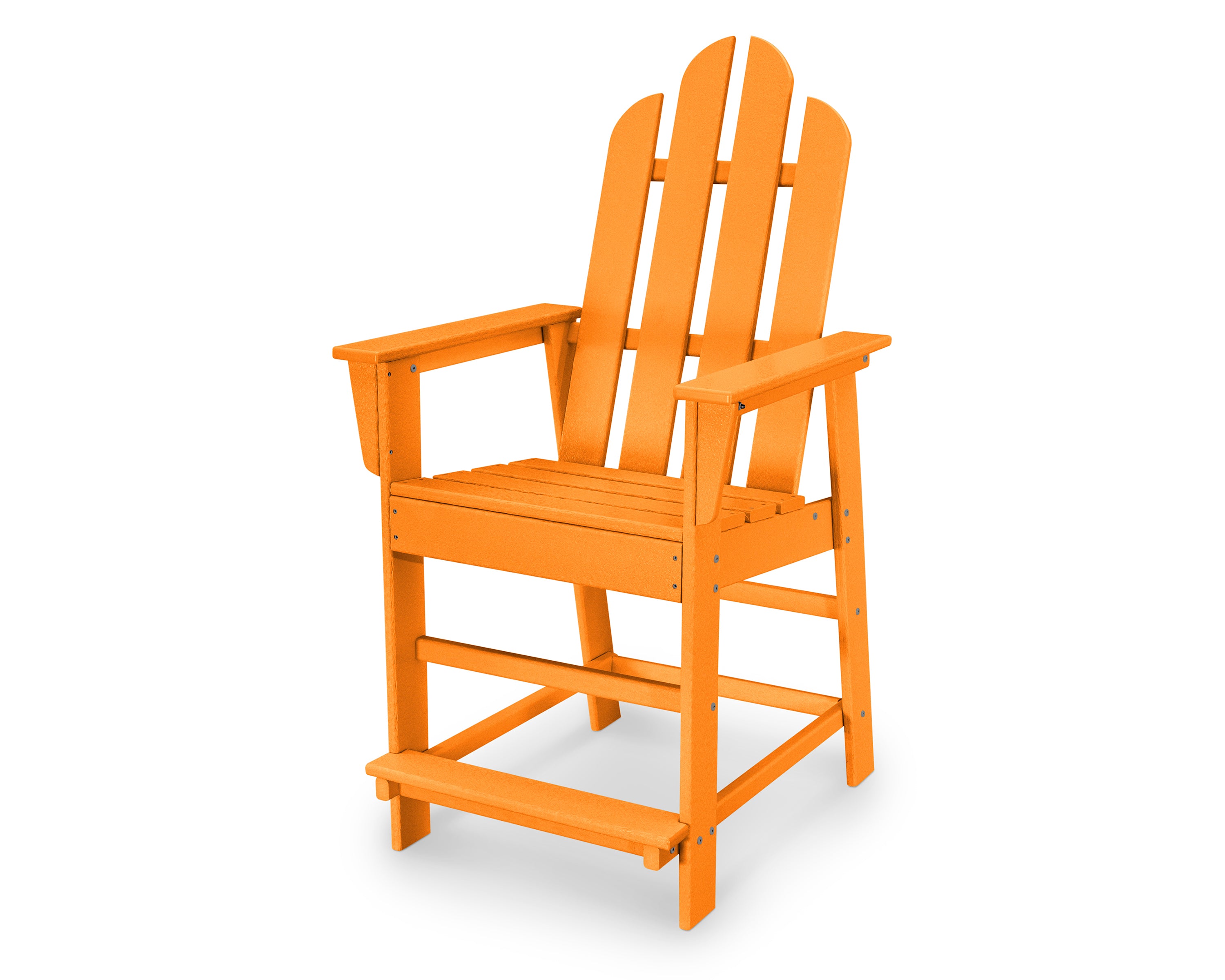 POLYWOOD® Long Island Counter Chair in Tangerine