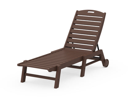 POLYWOOD® Nautical Chaise with Wheels in Mahogany