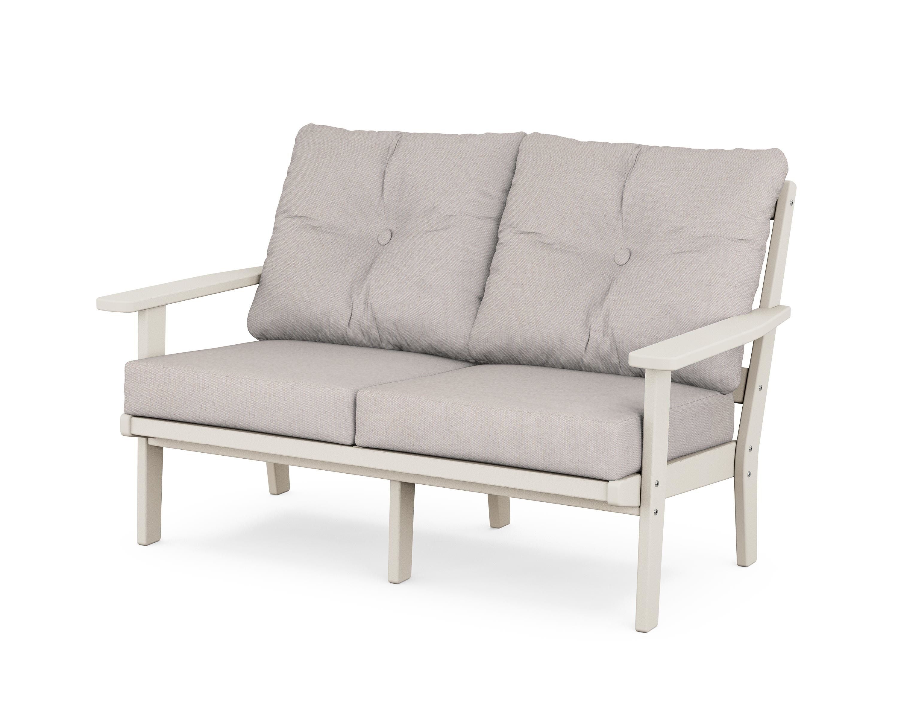 POLYWOOD® Prairie Deep Seating Loveseat in Sand / Dune Burlap
