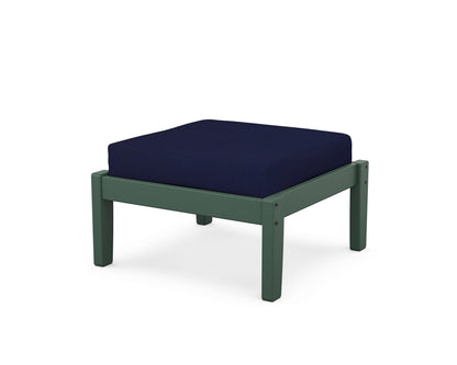 Unbranded Deep Seating Ottoman in Green / Navy