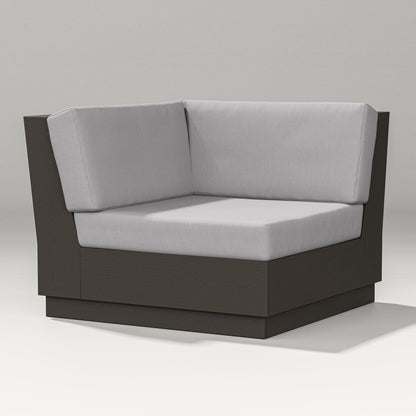 PW Designer Series Elevate Modular Corner Chair in Vintage Coffee / Granite