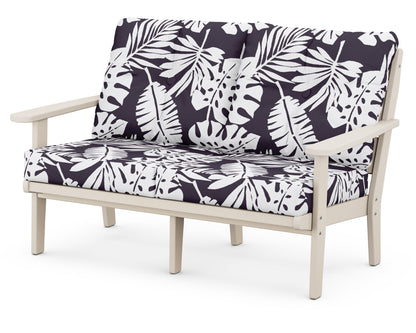POLYWOOD® Lakeside Deep Seating Loveseat in Sand / Leaf Navy