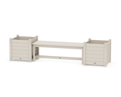 POLYWOOD® 48" Nautical Straight Planter Bench Set - Large in Sand