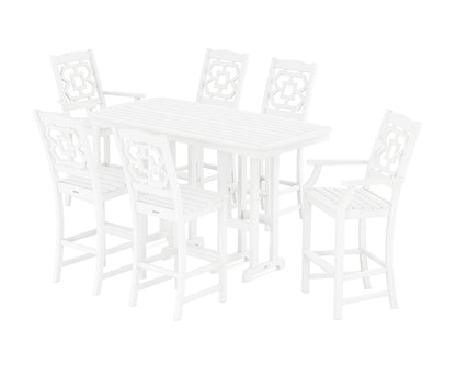 Martha Stewart by POLYWOOD® Chinoiserie 7-Piece Bar Set in White