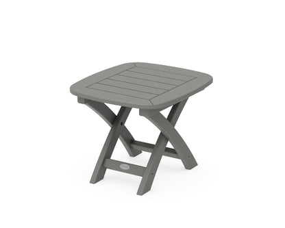 POLYWOOD® Nautical 21" x 18" Side Table in Slate Grey