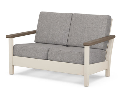 POLYWOOD® Harbour Deep Seating Loveseat in Sand / Kona / Grey Mist