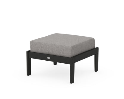 POLYWOOD® Braxton Deep Seating Ottoman in Black / Grey Mist