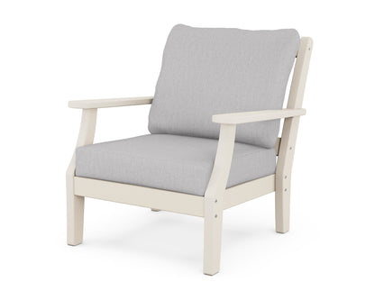 Martha Stewart by POLYWOOD® Chinoiserie Deep Seating Chair in Sand / Granite