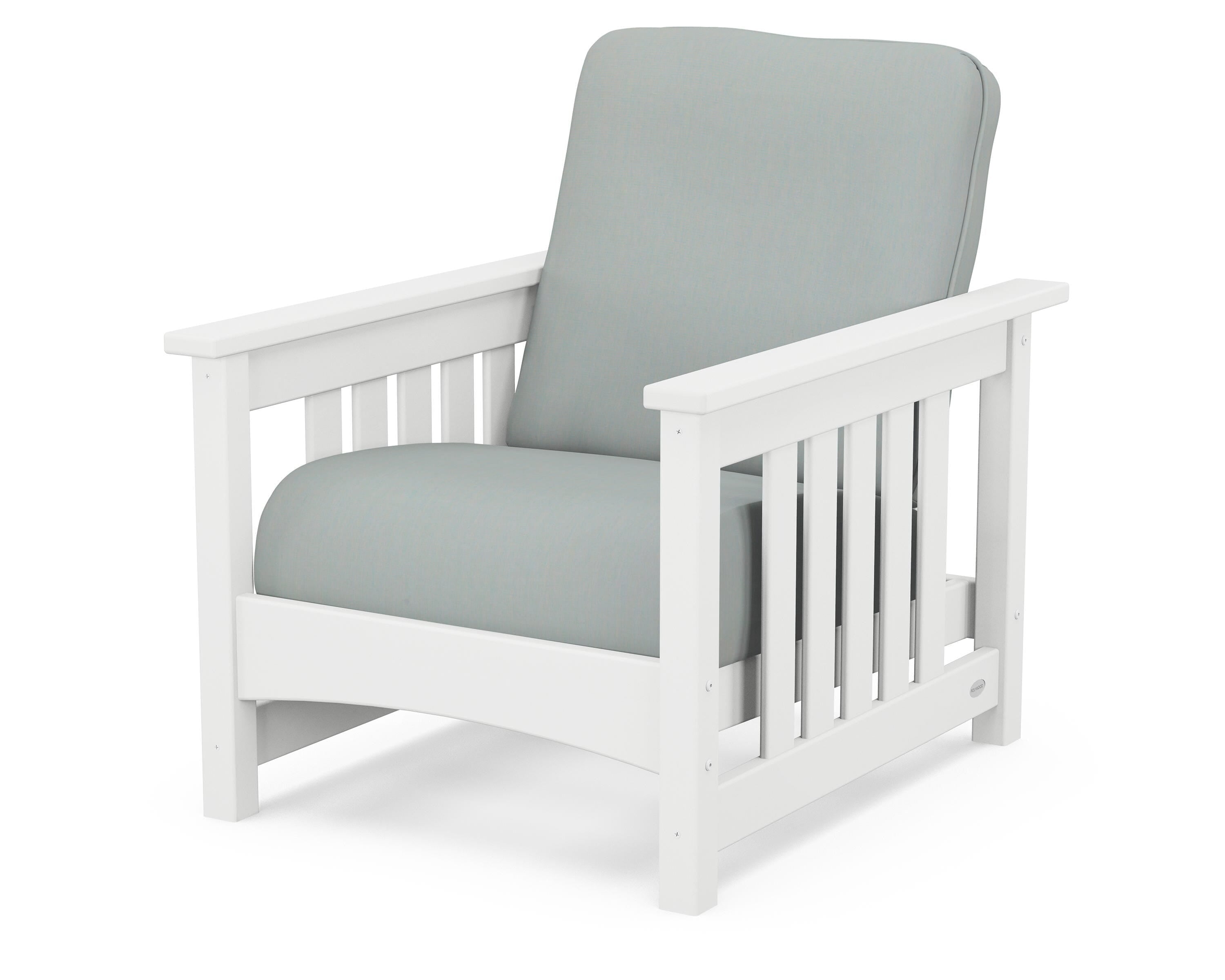 POLYWOOD® Club Mission Chair in White / Spa