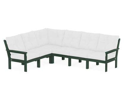 POLYWOOD® Vineyard 6-Piece Sectional in Green / Natural