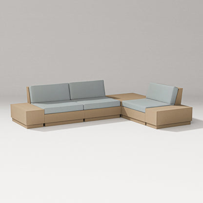 PW Designer Series Elevate 6-Piece Corner Sectional in Vintage Sahara / Spa