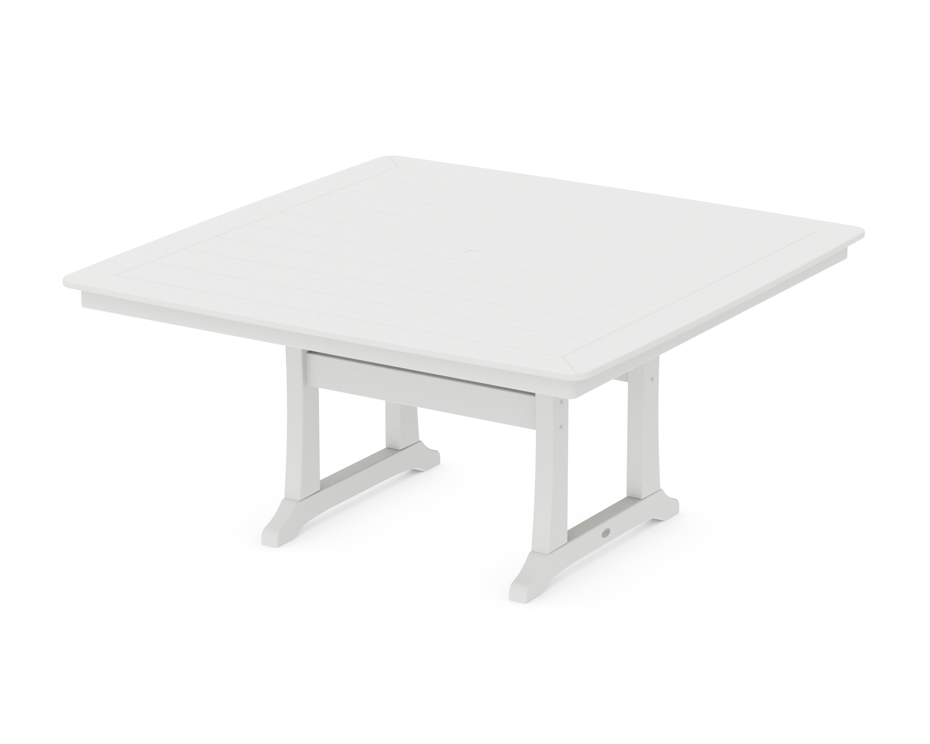 POLYWOOD® Nautical Trestle 59" Dining Table in White