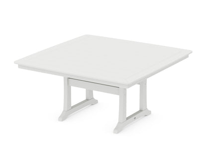 POLYWOOD® Nautical Trestle 59" Dining Table in White
