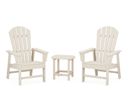 POLYWOOD® South Beach Casual Chair 3-Piece Set with 18" South Beach Side Table in Sand