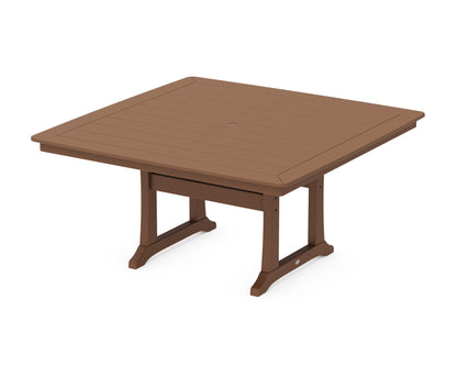 POLYWOOD® Nautical Trestle 59" Dining Table in Teak