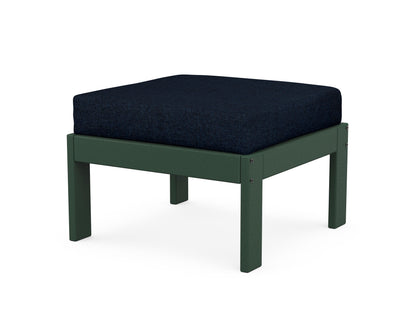 POLYWOOD® Vineyard Modular Ottoman in Green / Marine Indigo