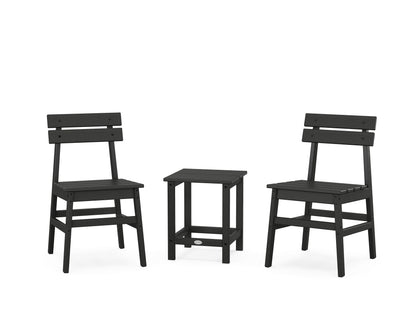 POLYWOOD® Modern Studio Plaza Chair 3-Piece Seating Set in Black