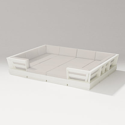 PW Designer Series Elevate 12-Piece Pit Sectional in Vintage White / Cast Ash