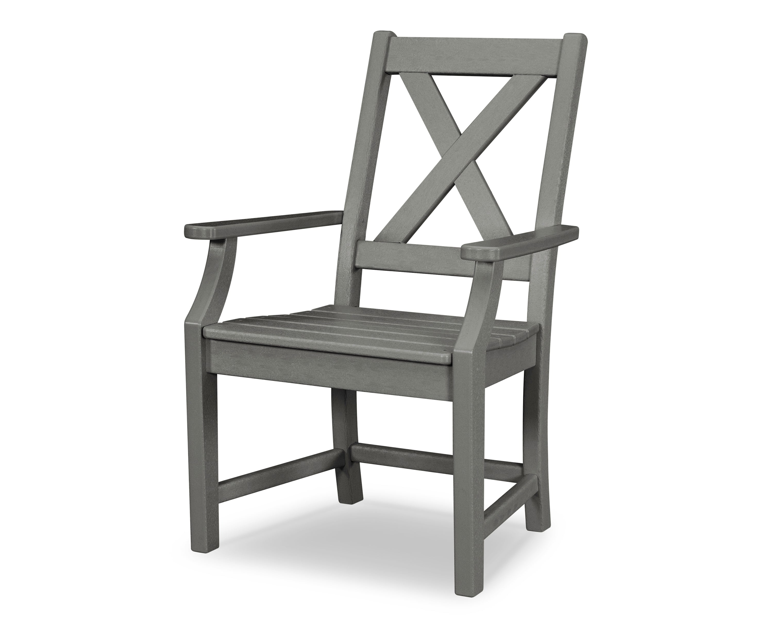 POLYWOOD® Braxton Dining Arm Chair in Slate Grey