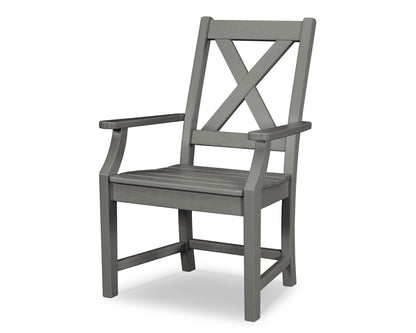 POLYWOOD® Braxton Dining Arm Chair in Slate Grey