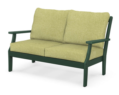 POLYWOOD® Braxton Deep Seating Loveseat in Green / Chartreuse Boucle