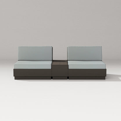 PW Designer Series Elevate Lounge Chair Set in Vintage Coffee / Spa