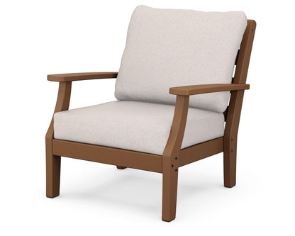 POLYWOOD® Chesapeake Deep Seating Chair in Teak / Dune Burlap