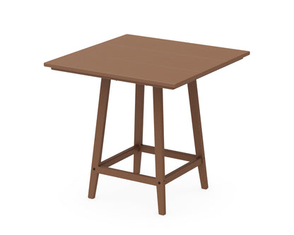 POLYWOOD® Studio 30" Square Bistro Table in Teak