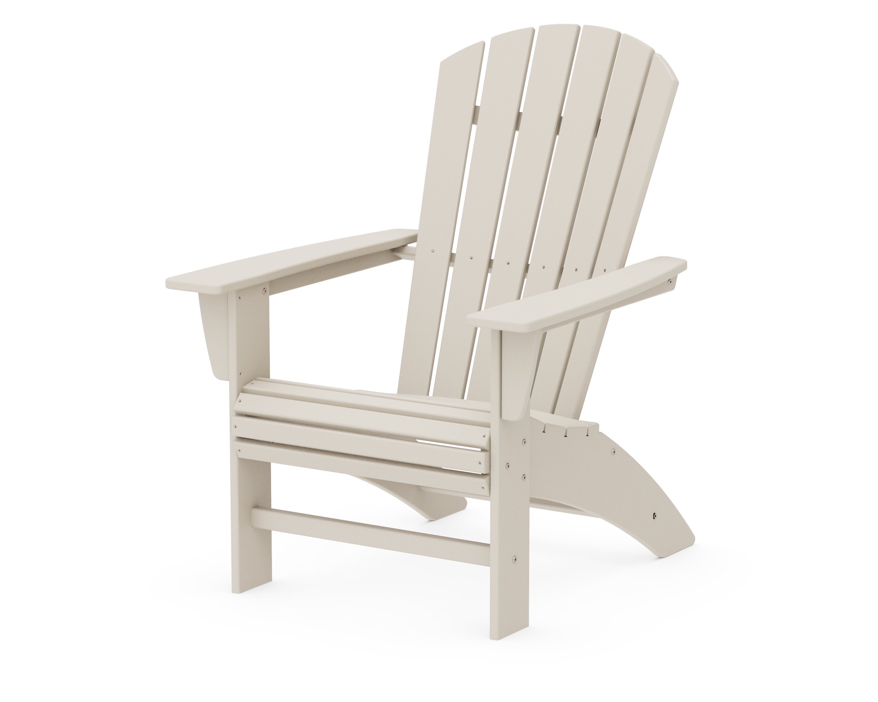 POLYWOOD® Nautical Curveback Adirondack Chair in Sand